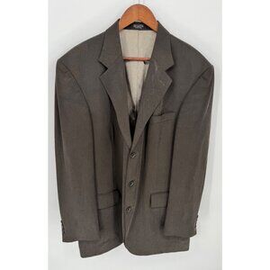 Oscar De La Renta Mens Light Brown Blazer Suit Jacket